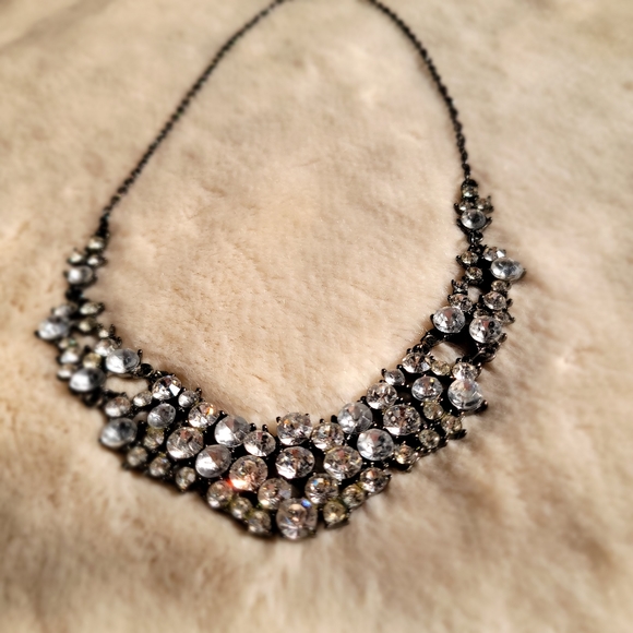 Silver Rhinestone Necklace - Picture 2 of 2